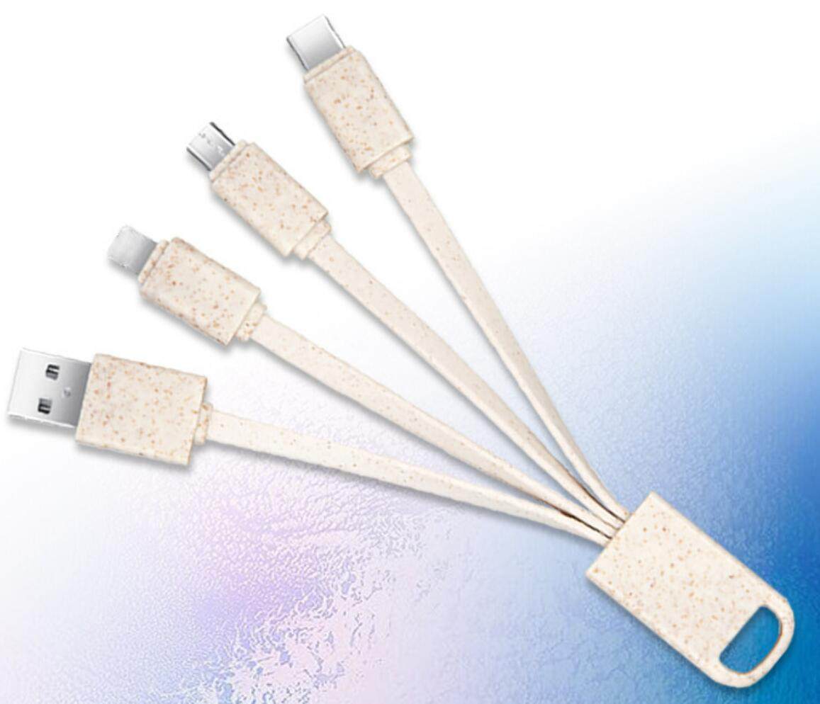 degradable material 3 in 1 usb charge cable